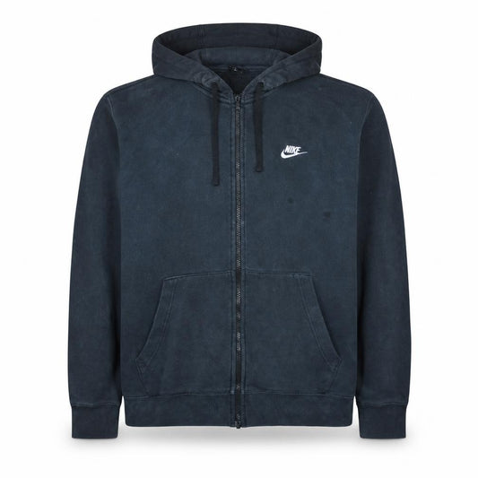 Front view of Nike Men's Black XL Full Zip Hoodie Sweatshirt Fleece