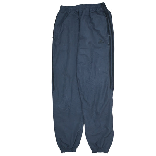 Adidas Men's Blue Track Pants L Woven Elastic Waist Activewear