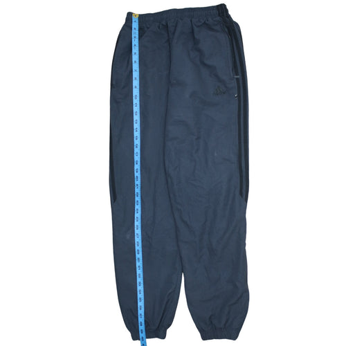 Adidas Men's Blue Track Pants L Woven Elastic Waist Activewear