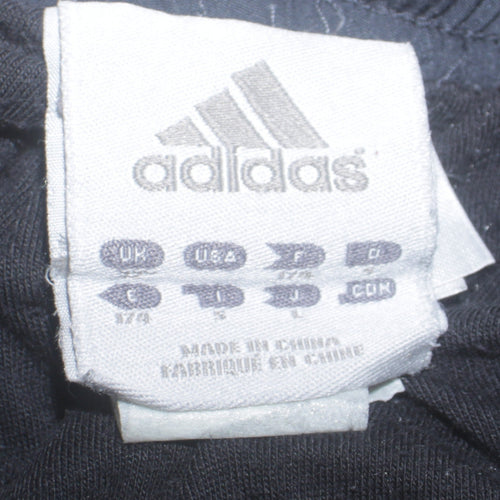 Adidas Men's Blue Track Pants L Woven Elastic Waist Activewear