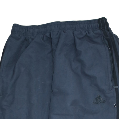 Adidas Men's Blue Track Pants L Woven Elastic Waist Activewear