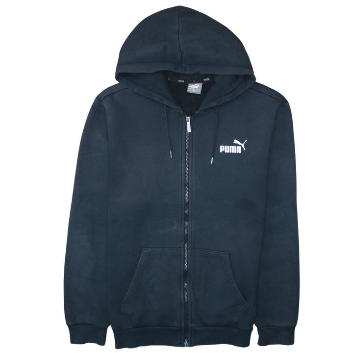 Puma Men's Black Full Zip Hoodie L Fleece Sweatshirt
