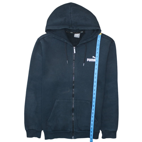 Puma Men's Black Full Zip Hoodie L Fleece Sweatshirt