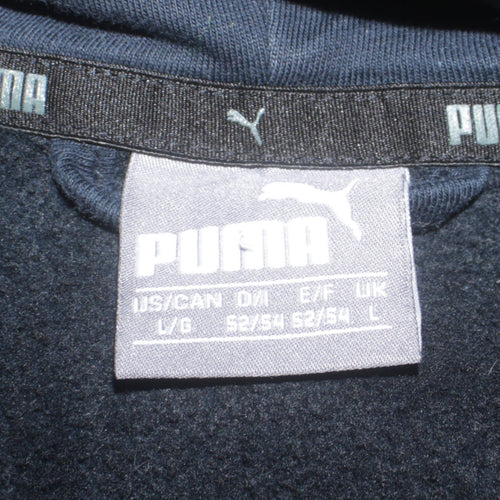 Puma Men's Black Full Zip Hoodie L Fleece Sweatshirt
