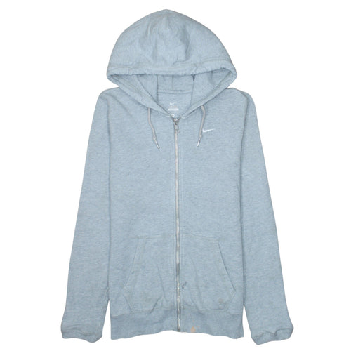 Nike Men's Grey Full Zip Hoodie Size S Cotton Sweatshirt