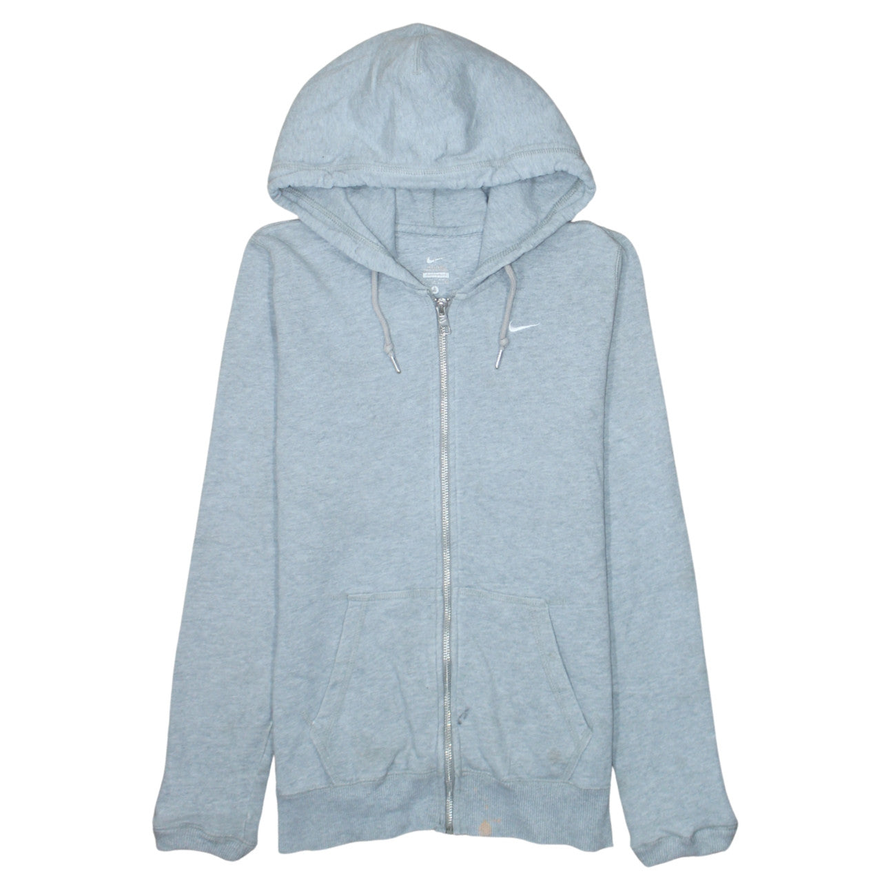 Nike Men's Grey Full Zip Hoodie Size S Cotton Sweatshirt