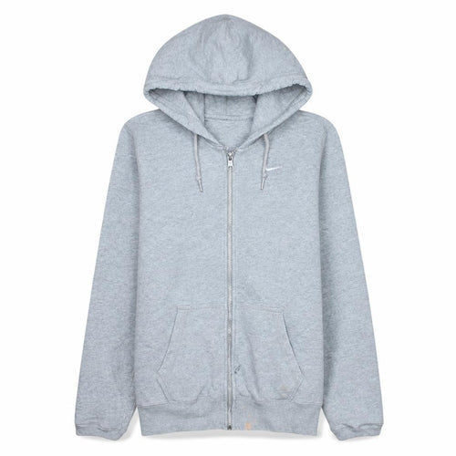 Nike Men's Grey Full Zip Hoodie Size S Cotton Sweatshirt