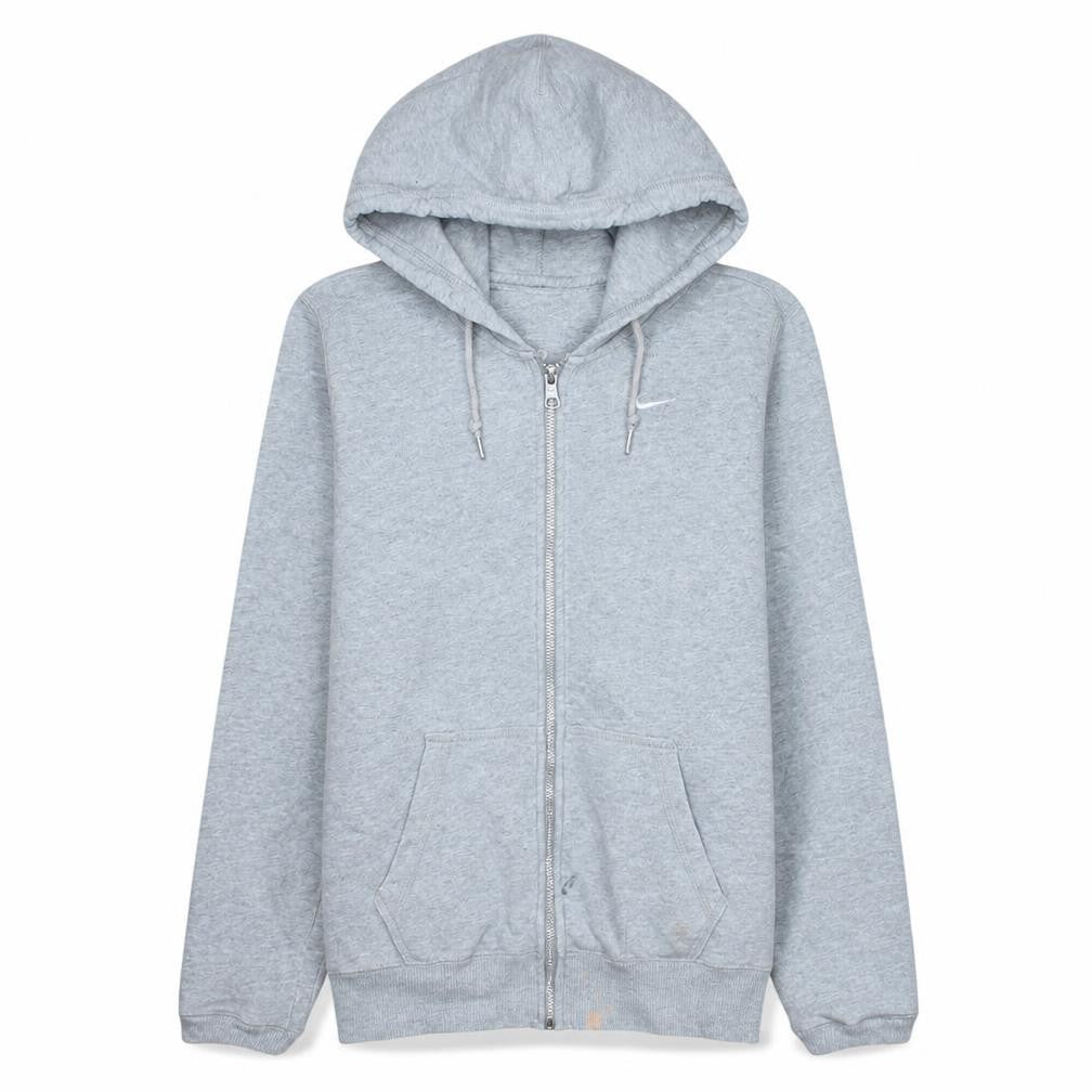 Nike Men's Grey Full Zip Hoodie Size S Cotton Sweatshirt