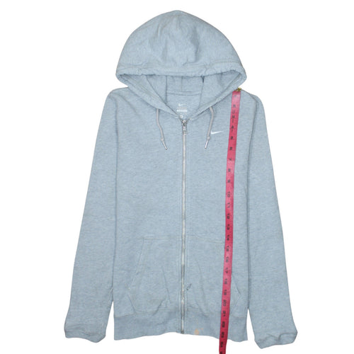 Nike Men's Grey Full Zip Hoodie Size S Cotton Sweatshirt