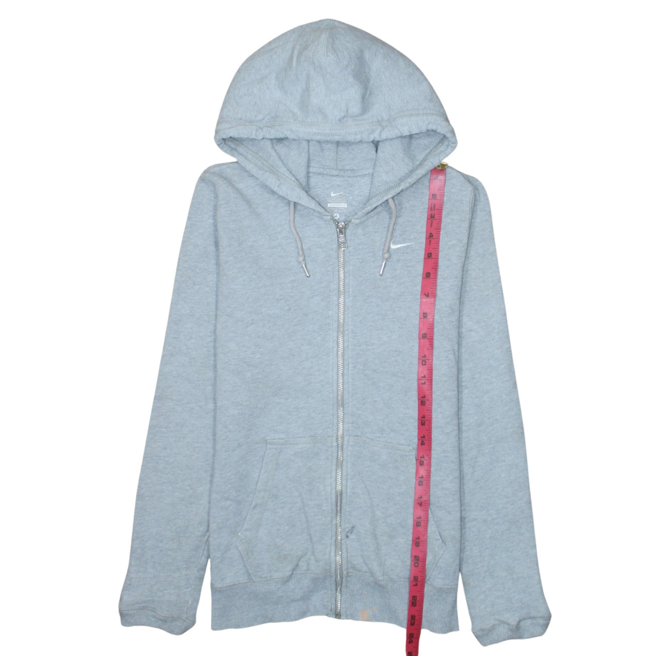 Nike Men's Grey Full Zip Hoodie Size S Cotton Sweatshirt