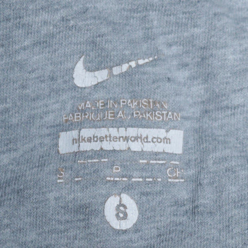 Nike Men's Grey Full Zip Hoodie Size S Cotton Sweatshirt