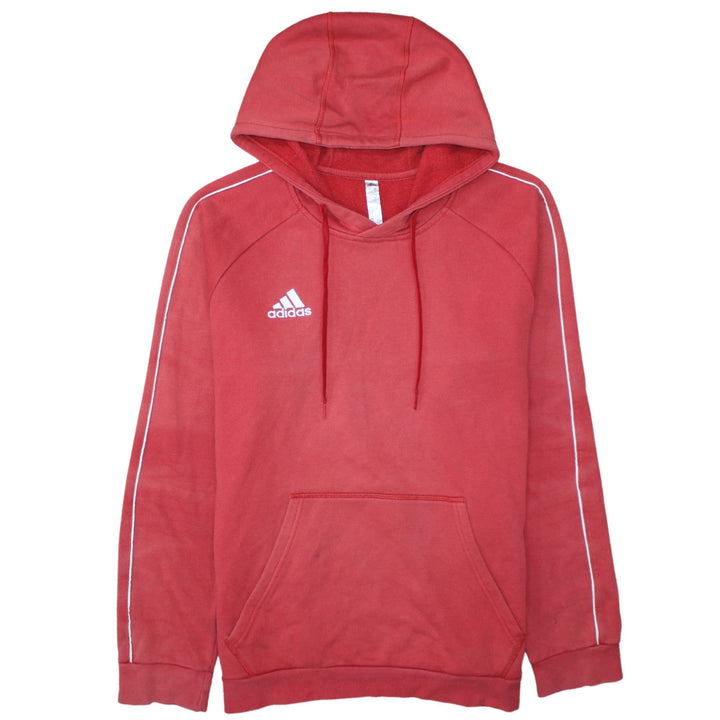 Adidas Mens Red Pullover Hoodie L Sports Fleece Sweatshirt