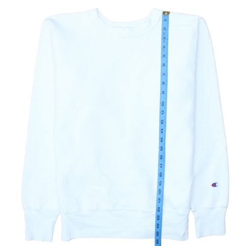 Champion Women's White Reverse Weave Large Pullover Sweatshirt