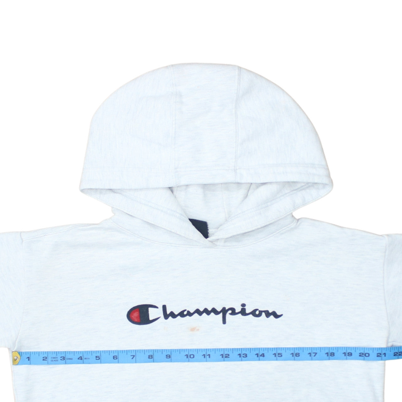 Champion Womens Light Grey Pullover Hoodie XS Casual Logo Sweatshirt