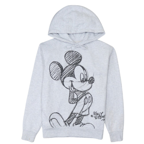 Disney Primark Women Grey Mickey Mouse Pullover Hoodie 2XS