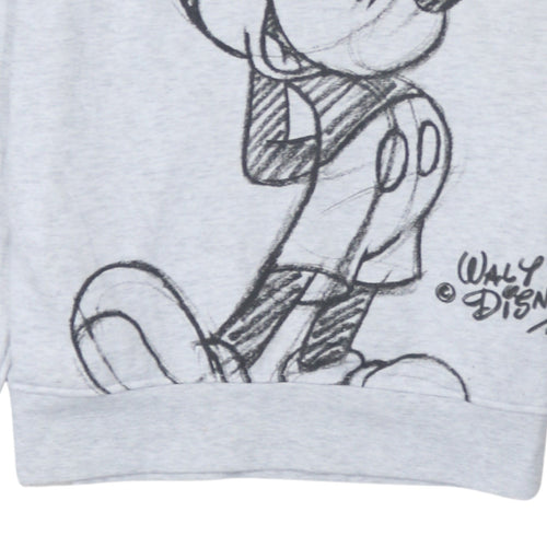 Disney Primark Women Grey Mickey Mouse Pullover Hoodie 2XS