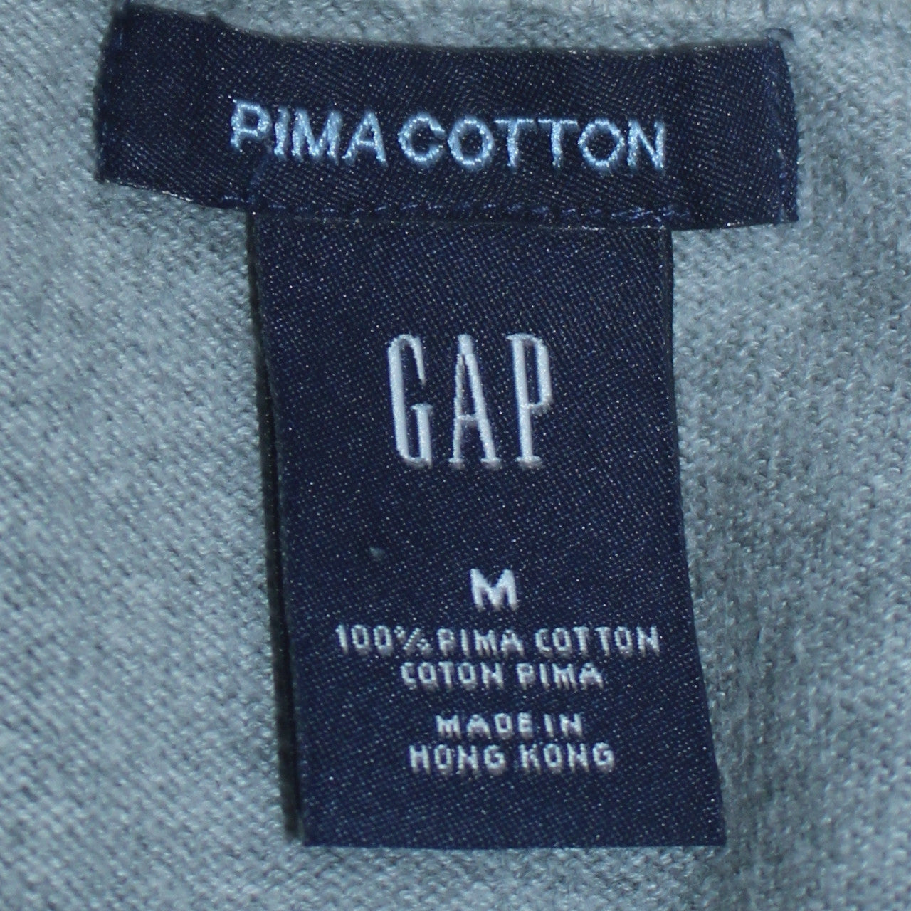 GAP Women’s Grey V-Neck Long Sleeve Pima Cotton Jumper Size M