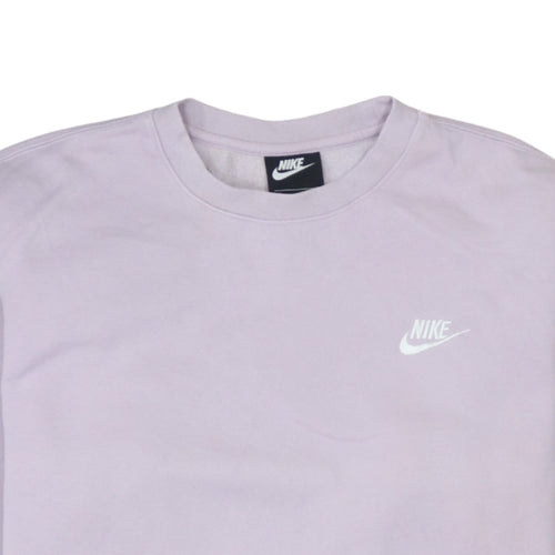 Nike Women’s Lilac Crew Neck Pullover Sweatshirt Small 80% Cotton