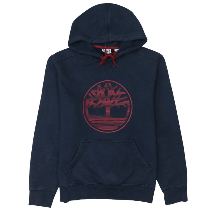 Timberland Men’s Blue Pullover Hoodie Medium Graphic Logo