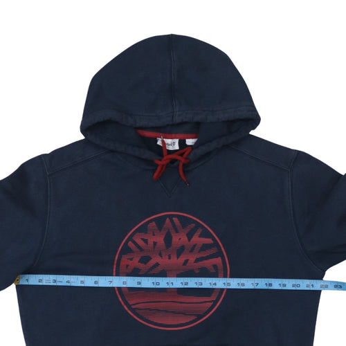 Timberland Men’s Blue Pullover Hoodie Medium Graphic Logo