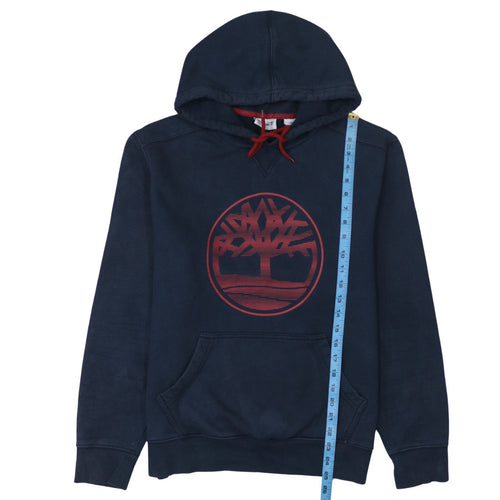 Timberland Men’s Blue Pullover Hoodie Medium Graphic Logo