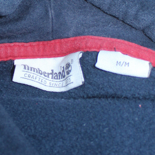 Timberland Men’s Blue Pullover Hoodie Medium Graphic Logo