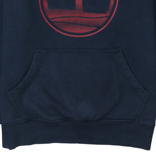Timberland Men’s Blue Pullover Hoodie Medium Graphic Logo