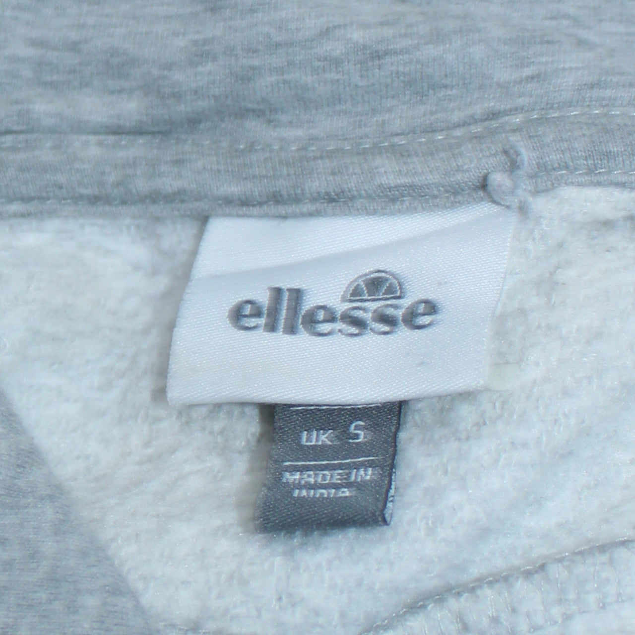 Ellesse Mens Grey Pullover Hoodie Size S Logo Fleece Sweatshirt