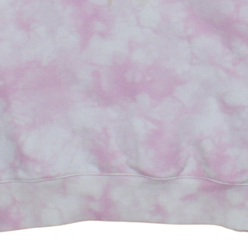 Champion Women's Pink Tie-Dye Pullover Sweatshirt Small Cotton Blend