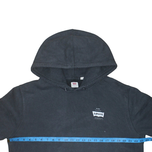 Levi's Men's Black Pullover Hoodie L Logo Graphic Outdoor Style