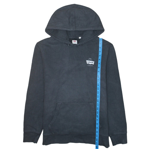 Levi's Men's Black Pullover Hoodie L Logo Graphic Outdoor Style