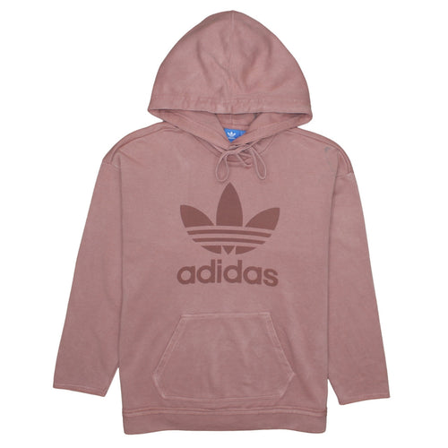 Adidas Womens Pink Hooded Pullover Hoodie Size 8 L Cotton Casual