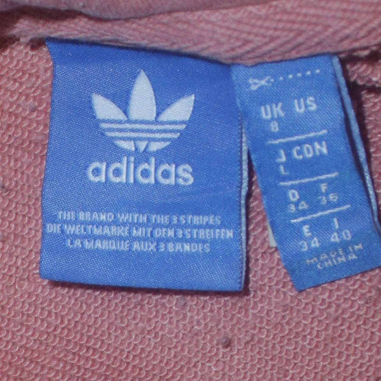 Adidas Womens Pink Hooded Pullover Hoodie Size 8 L Cotton Casual