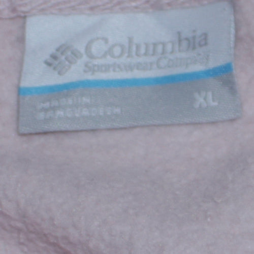 Columbia Womens Beige Pullover Hoodie XL Fleece Lined Casual Sweatshirt