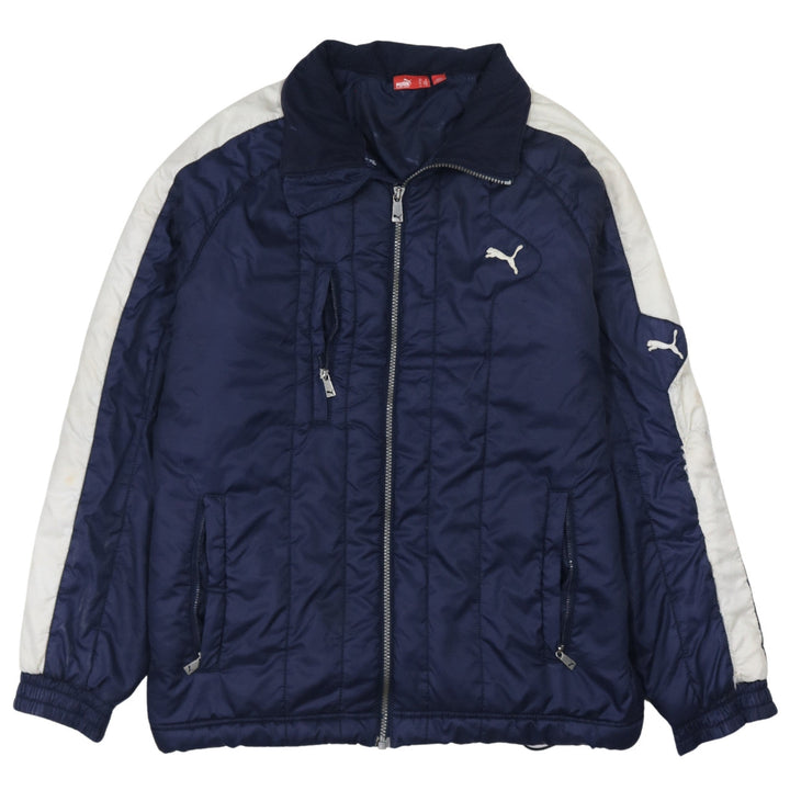 Puma Men's Blue Puffer Jacket S Full Zip Sports Winter Coat
