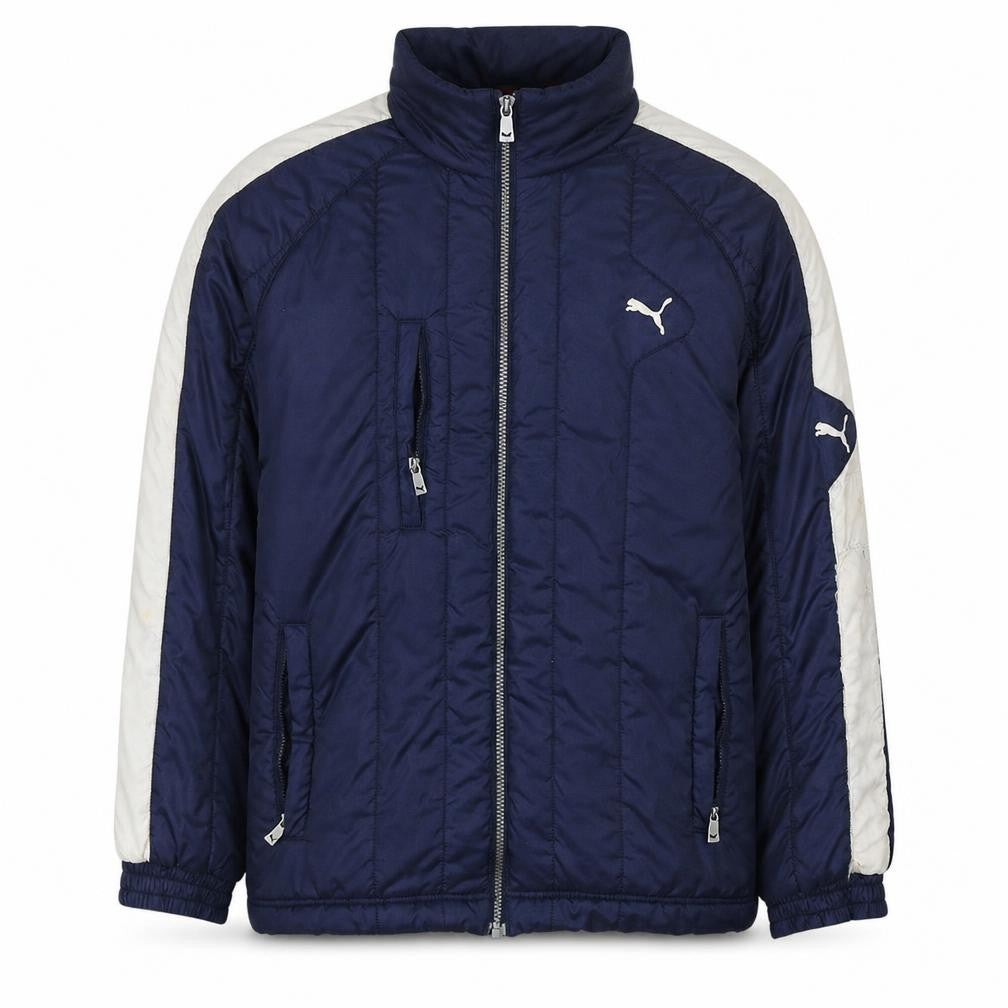 Puma Men's Blue Puffer Jacket S Full Zip Sports Winter Coat