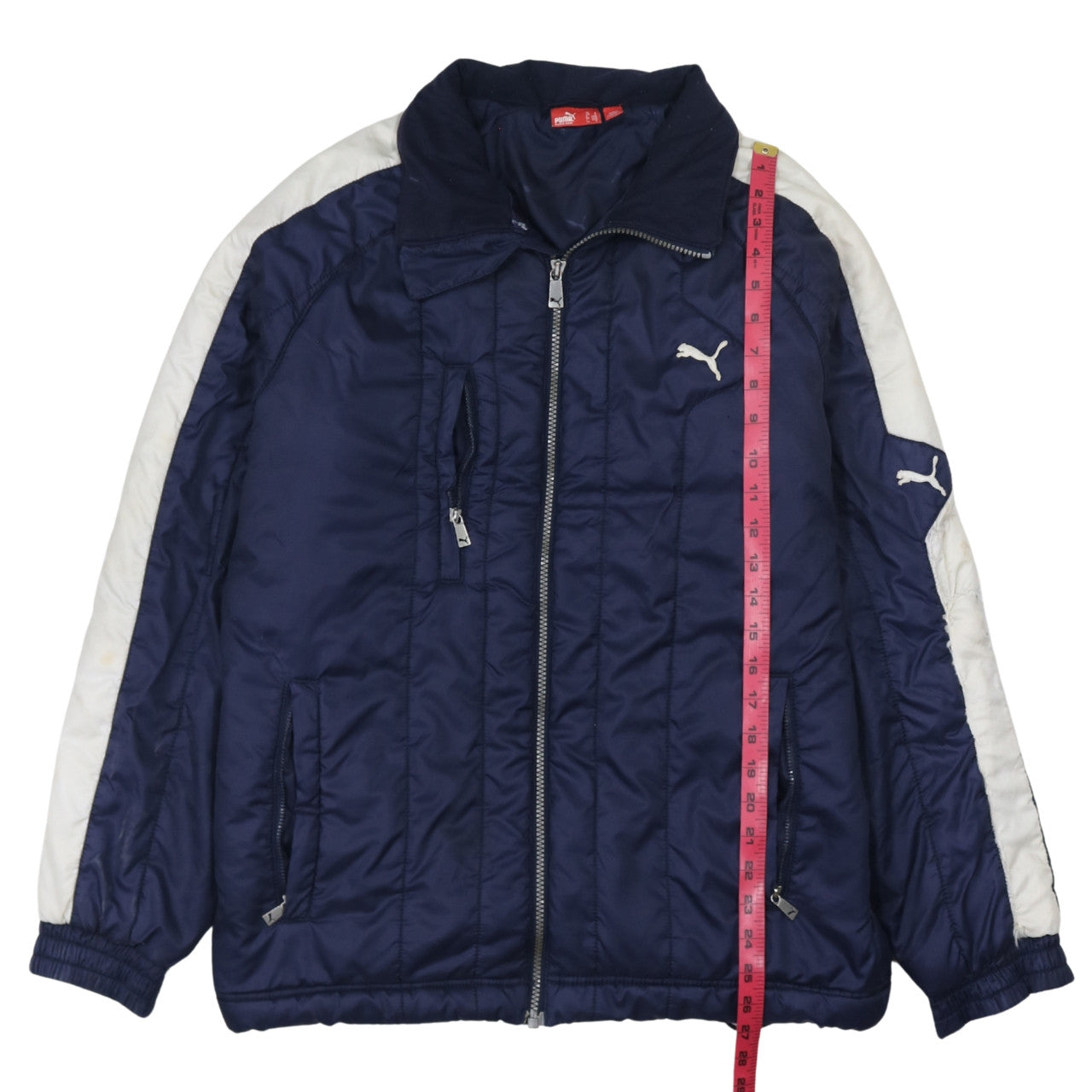 Puma Men's Blue Puffer Jacket S Full Zip Sports Winter Coat