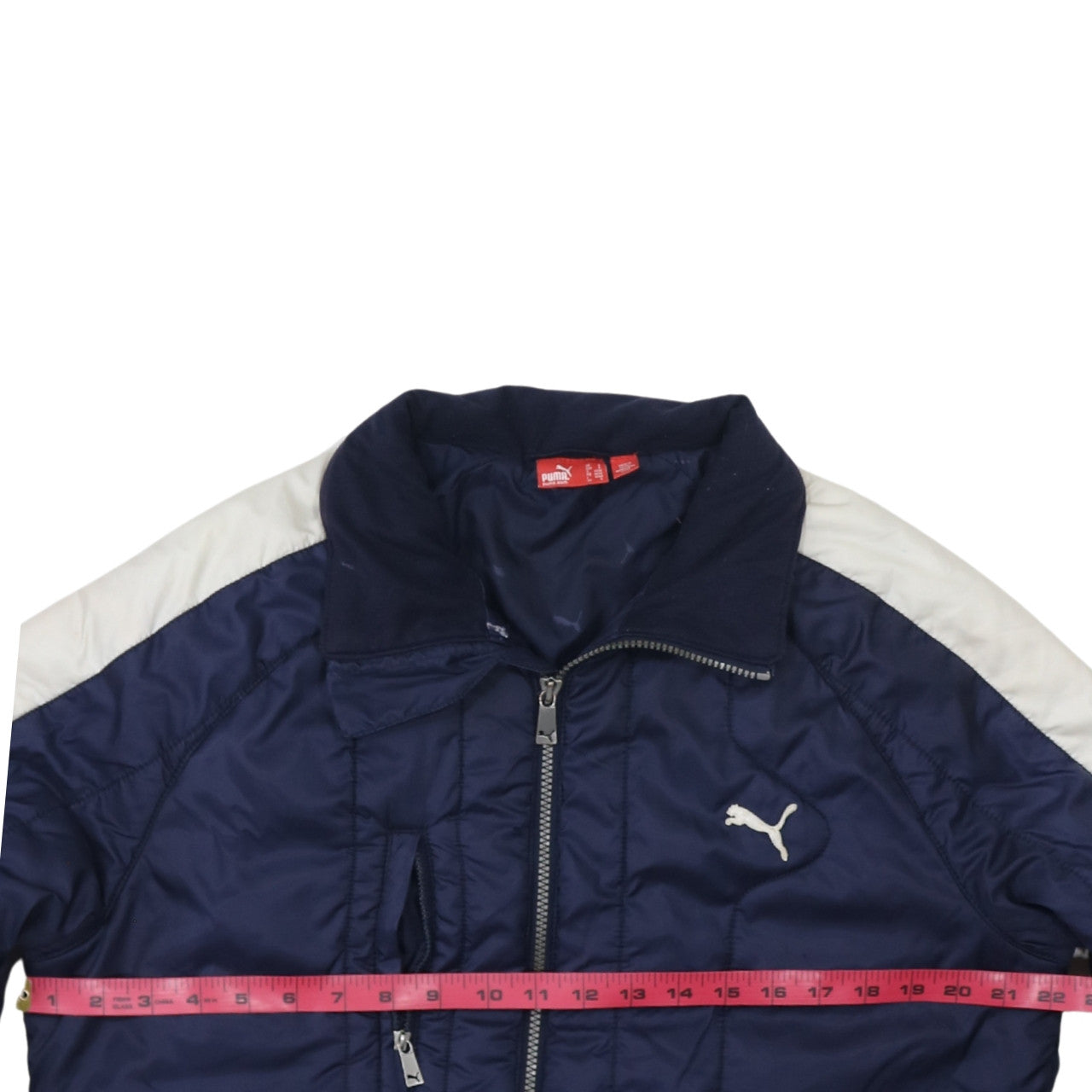 Puma Men's Blue Puffer Jacket S Full Zip Sports Winter Coat