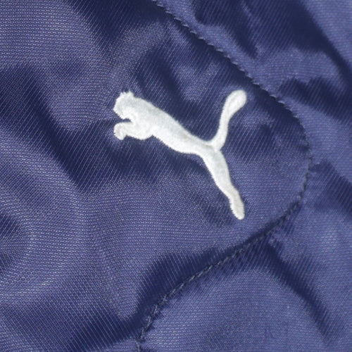 Puma Men's Blue Puffer Jacket S Full Zip Sports Winter Coat