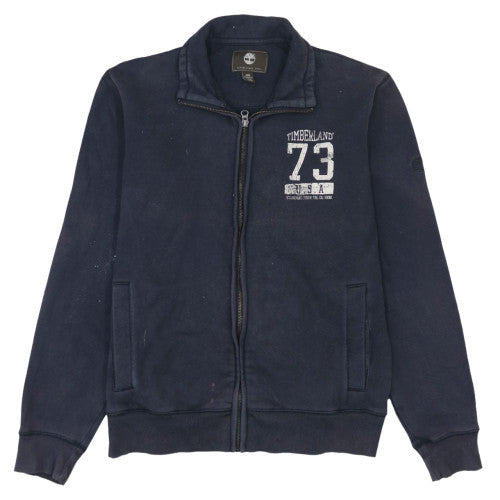 Timberland Men's Blue M Track Jacket Full Zip Fleece Regular Fit