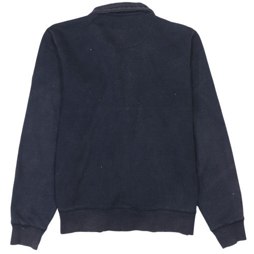 Timberland Men's Blue M Track Jacket Full Zip Fleece Regular Fit