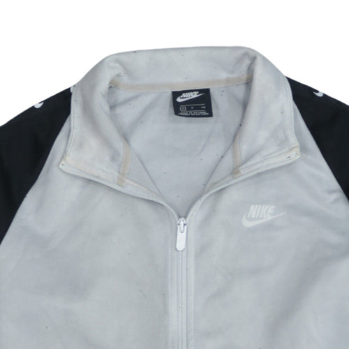 Nike Men’s Grey Track Jacket S Full Zip Colourblock Activewear