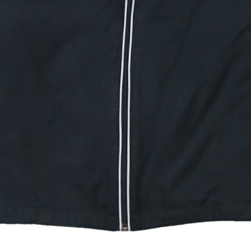 FILA Womens Black Windbreaker Jacket L Full Zip Sports Style