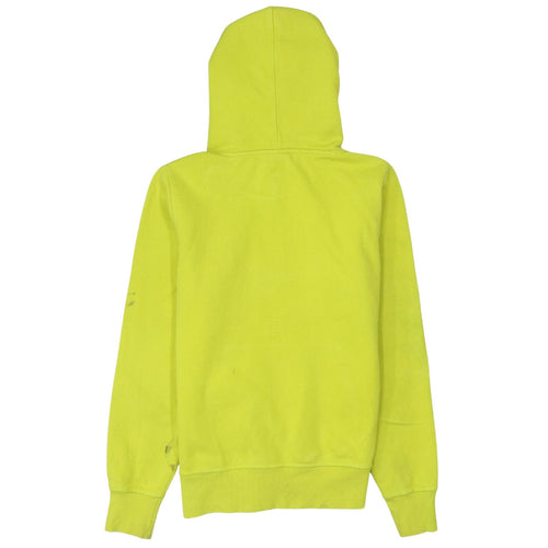 Champion Men's Yellow Small Pullover Hoodie with Logo