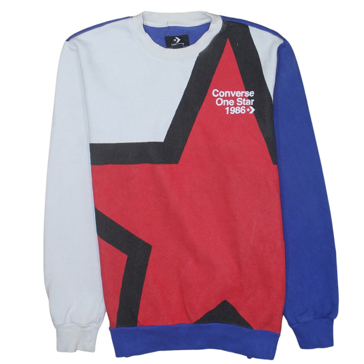 Converse Men's Multicoloured Graphic Pullover Sweatshirt Size S