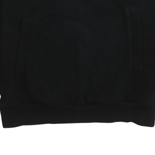 Puma Men's Black Small 1/4 Zip Logo Fleece Sweatshirt