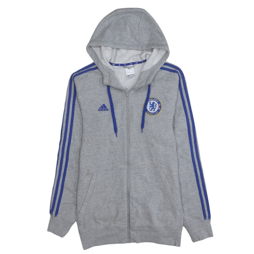 Adidas Men’s Grey Chelsea FC Full Zip Hoodie Size M