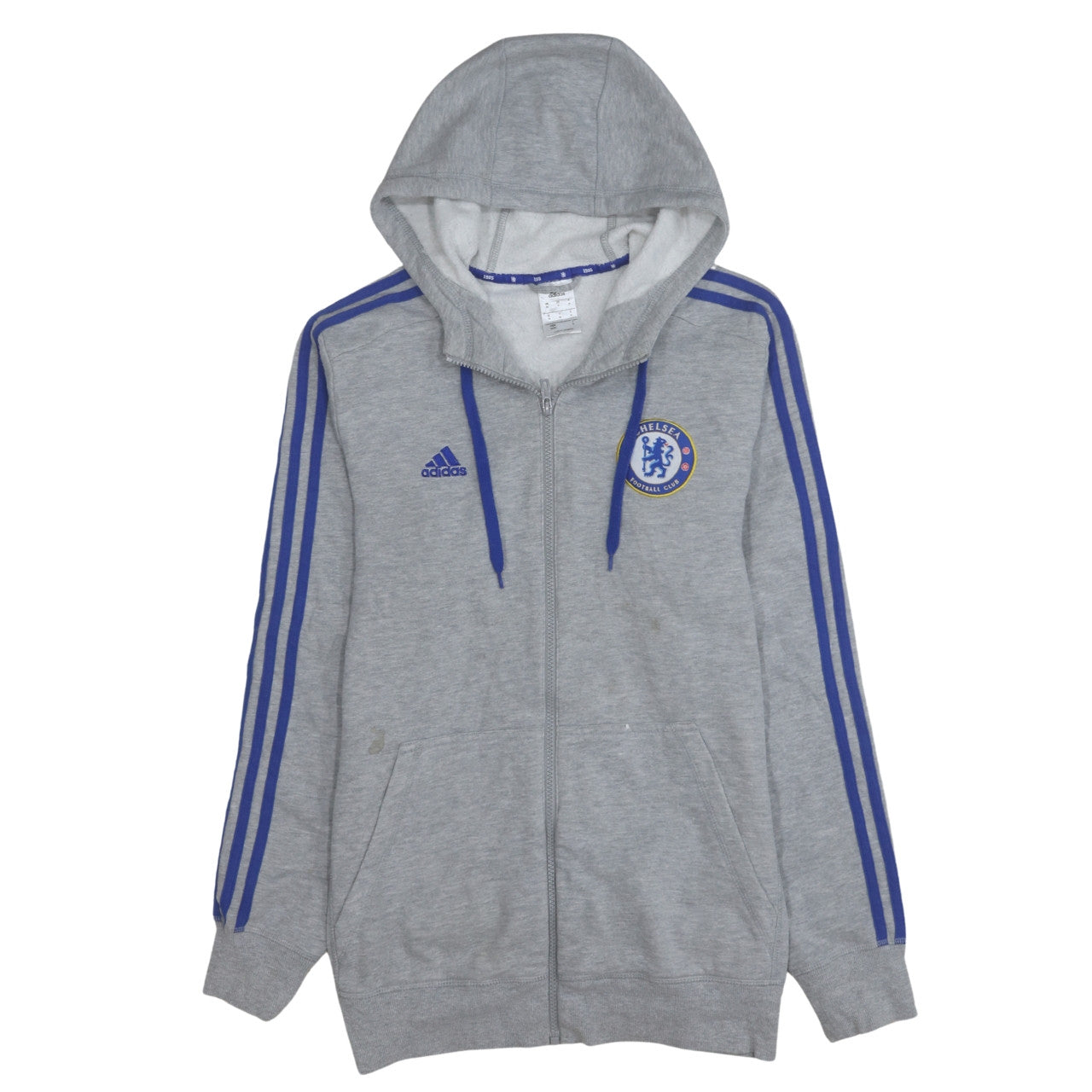 Adidas Men’s Grey Chelsea FC Full Zip Hoodie Size M