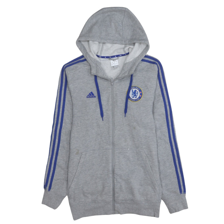 Adidas Men’s Grey Chelsea FC Full Zip Hoodie Size M