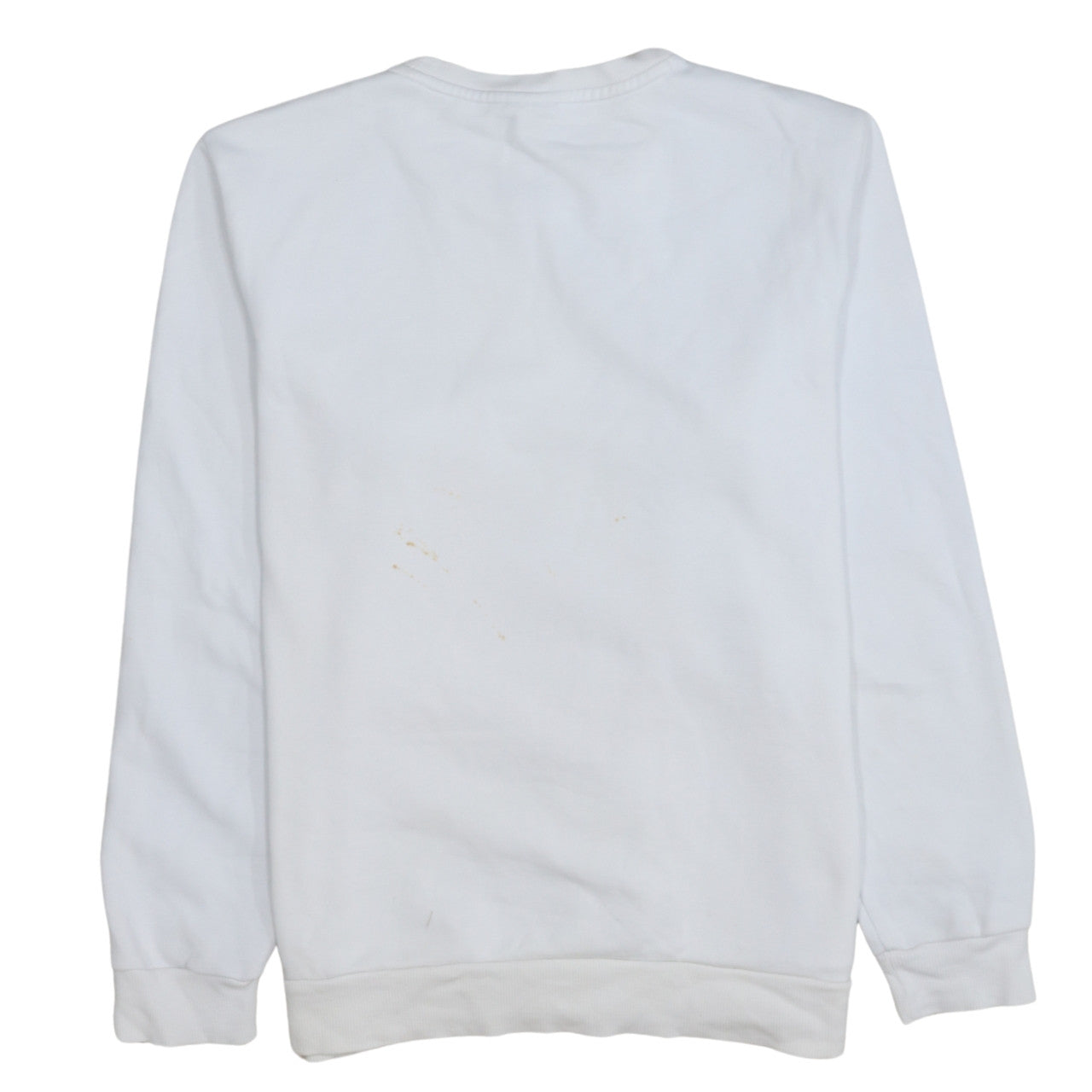 Puma Men's White Pullover Sweatshirt M Regular Fit Crew Neck Logo